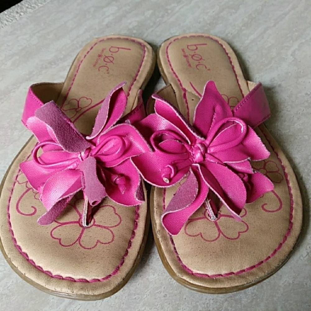 Born Concept (BOC) Girls Pink Flower Sandals